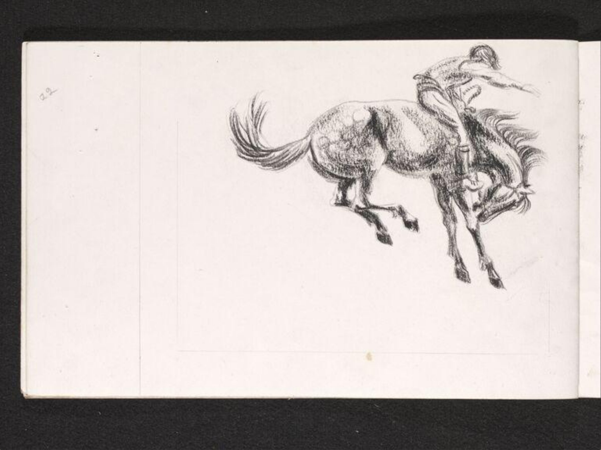 Bucking horse, Phyllis E. Ginger, ca. 1940-1960