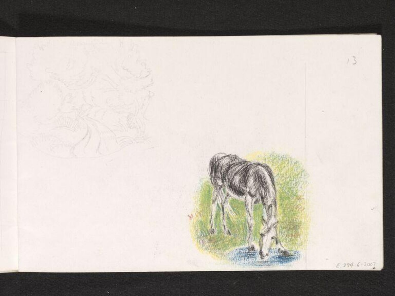 Sketches of horses, Phyllis E. Ginger, ca. 1940-1960