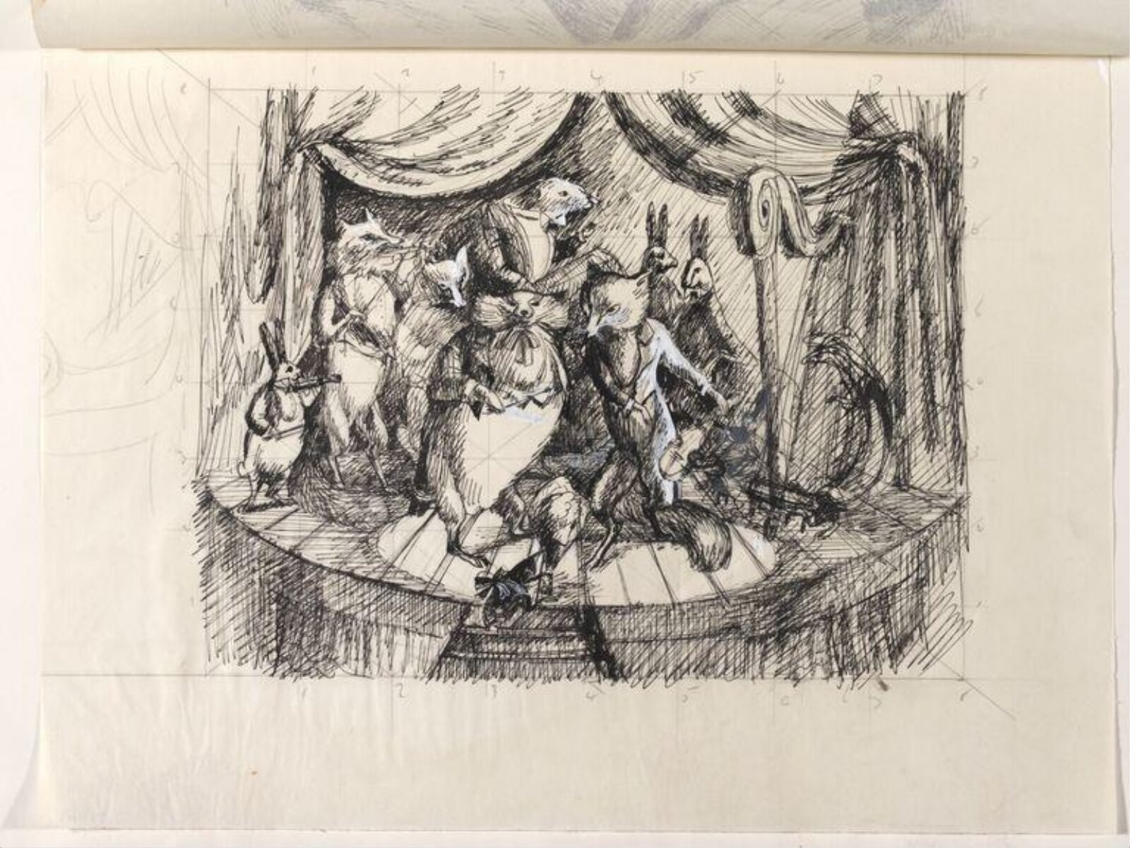 Illustration for an unidentified children's story, Phyllis E. Ginger, ca. 1940