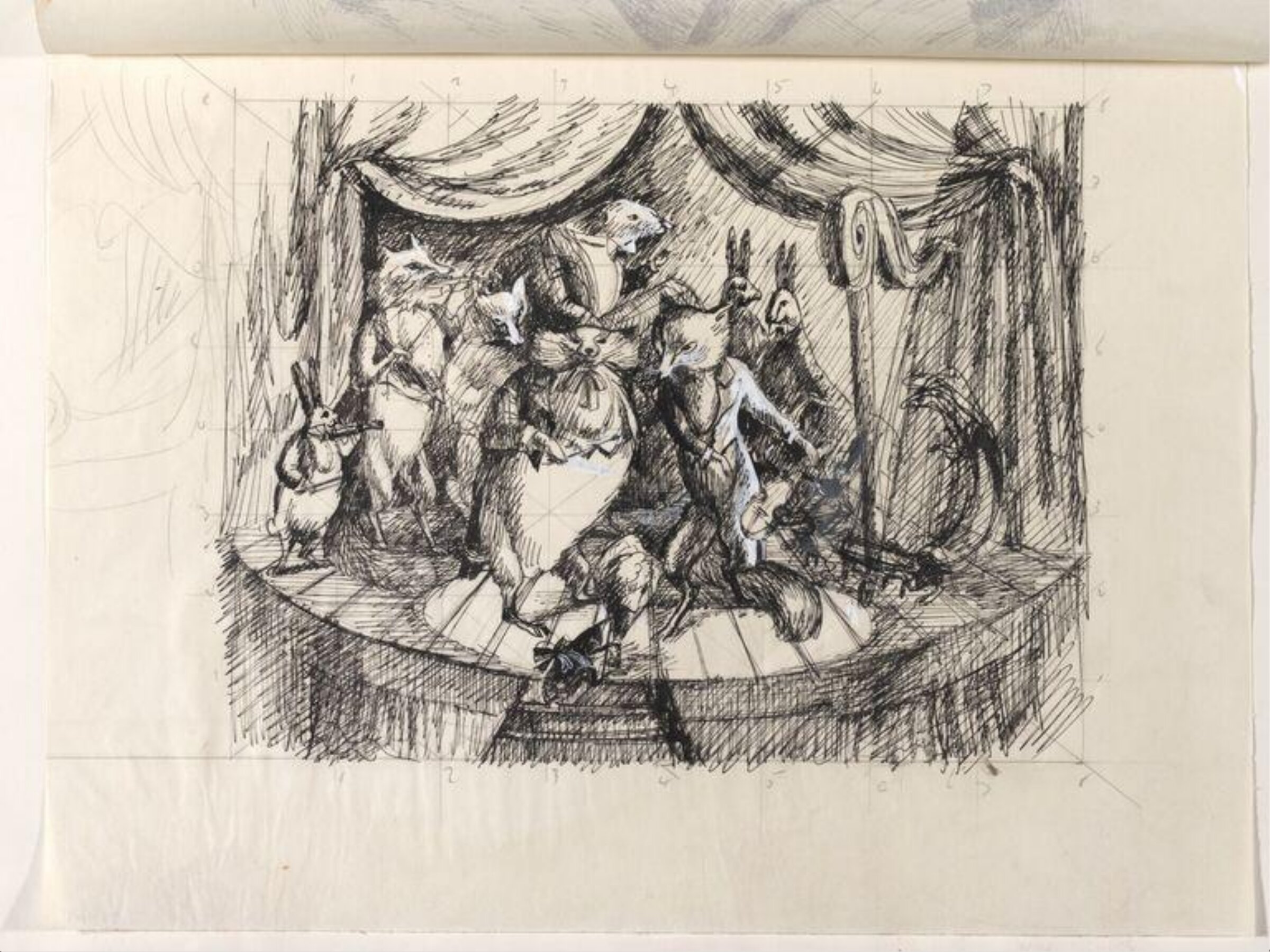 Illustration for an unidentified children's story, Phyllis E. Ginger, ca. 1940