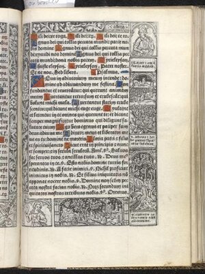 Les presentes heures a luisaige de Rome ont este faictes pour Simon Voster Libraire domourant a Paris a la rue neuue nostre dame a lenseigne sainct Johan leuangeliste