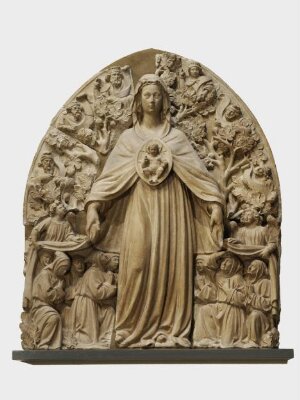 Virgin and Child with kneeling members of the Guild of the Misericordia, Bartolomeo Buon, ca. 1445 - 1450