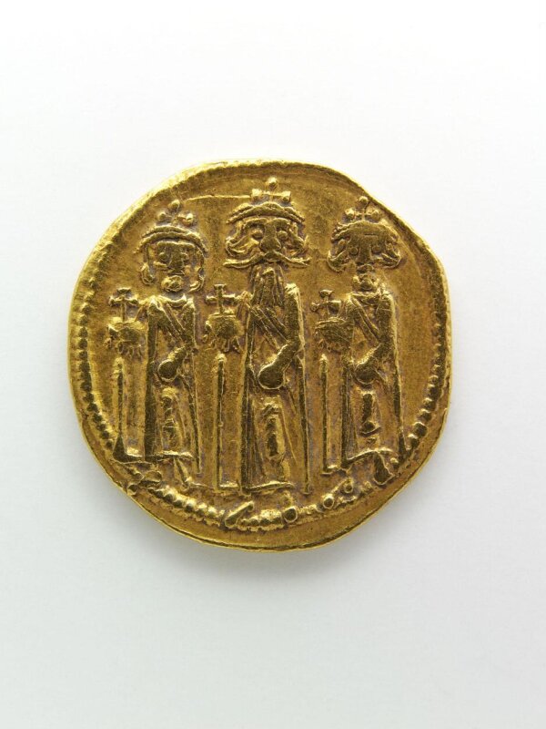 Emperor Heraclius with his sons  Heraclius Constantine and Heraclonas