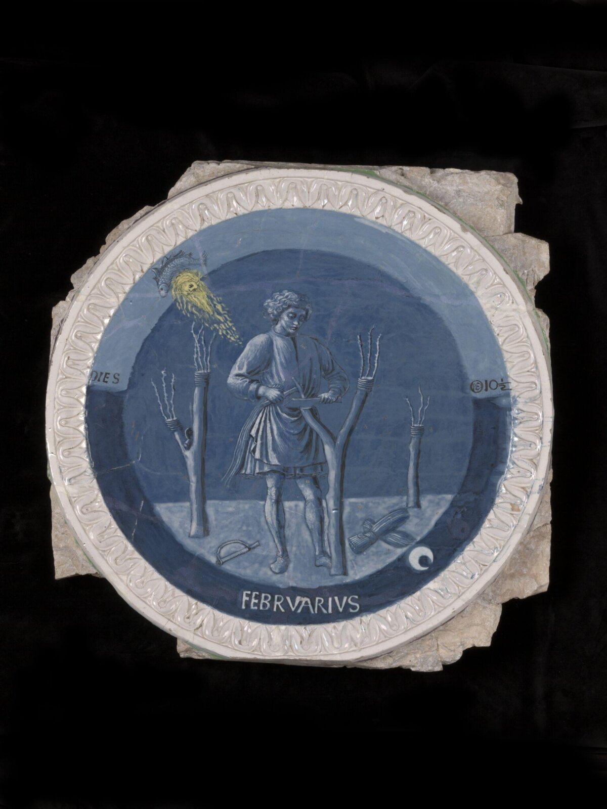 February, Luca della Robbia, ca. 1450-1456