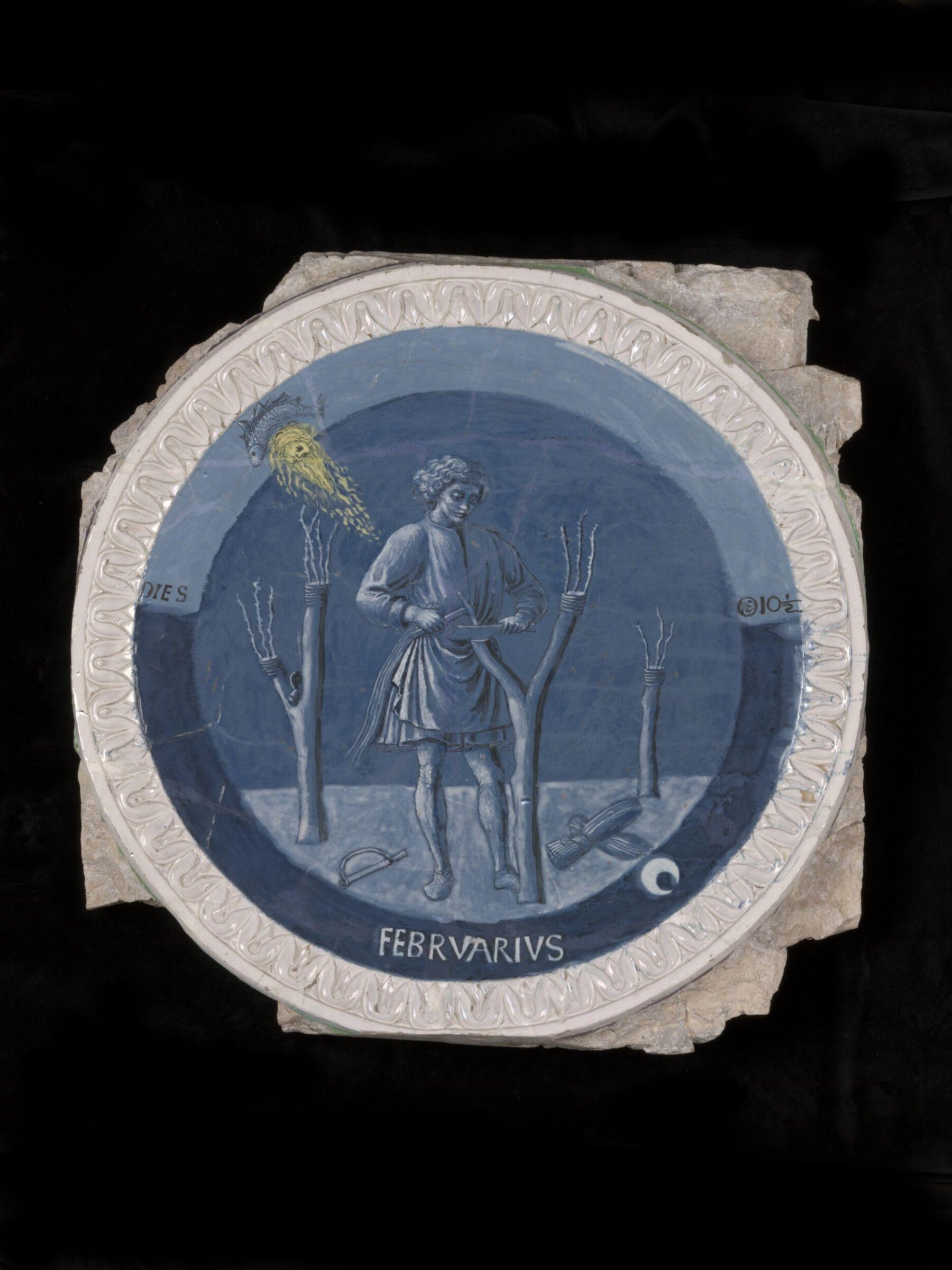 February, Luca della Robbia, ca. 1450-1456