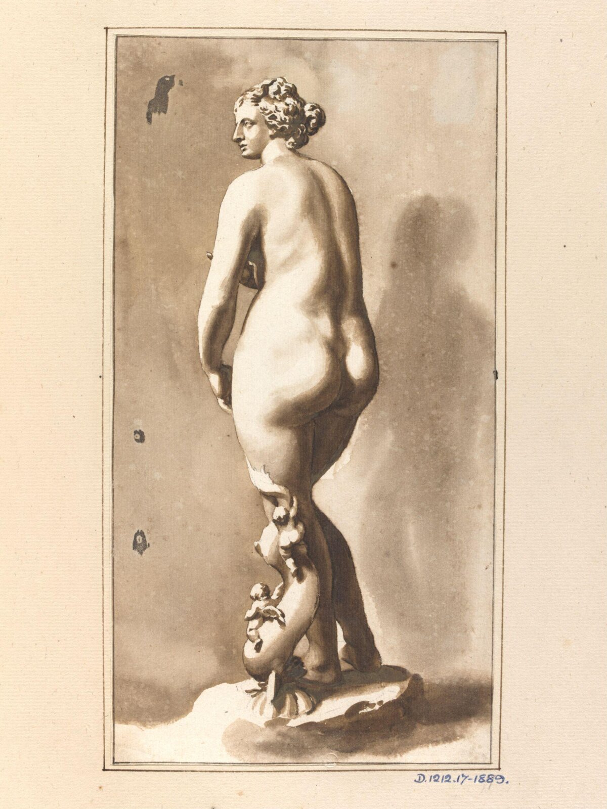 Standing Venus seen from the back, Jan de Bisschop, 1628-1671