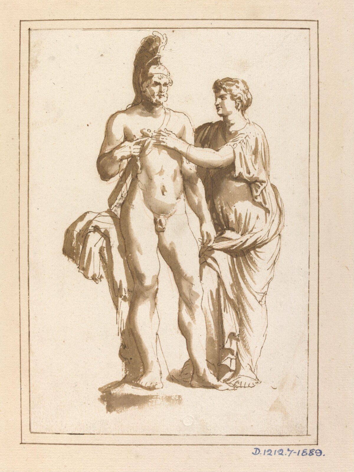 ‘Borghese Faustina with Gladiator’, Jan de Bisschop, 1628-1671
