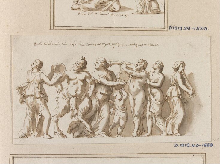 Bacchanal with satyrs: motif from a relief of the Triumph of Bacchus top image