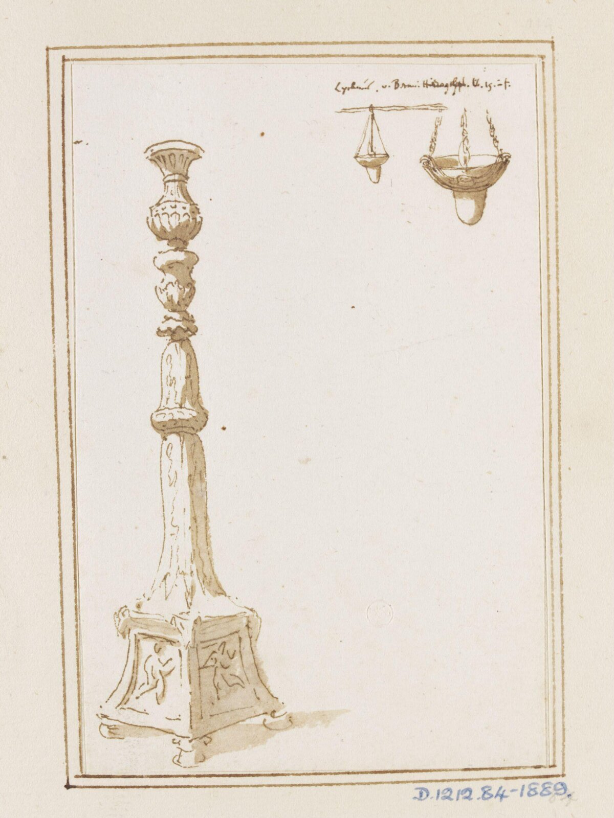 Candelabrum and incense-burner, Jan de Bisschop, 1628-1671