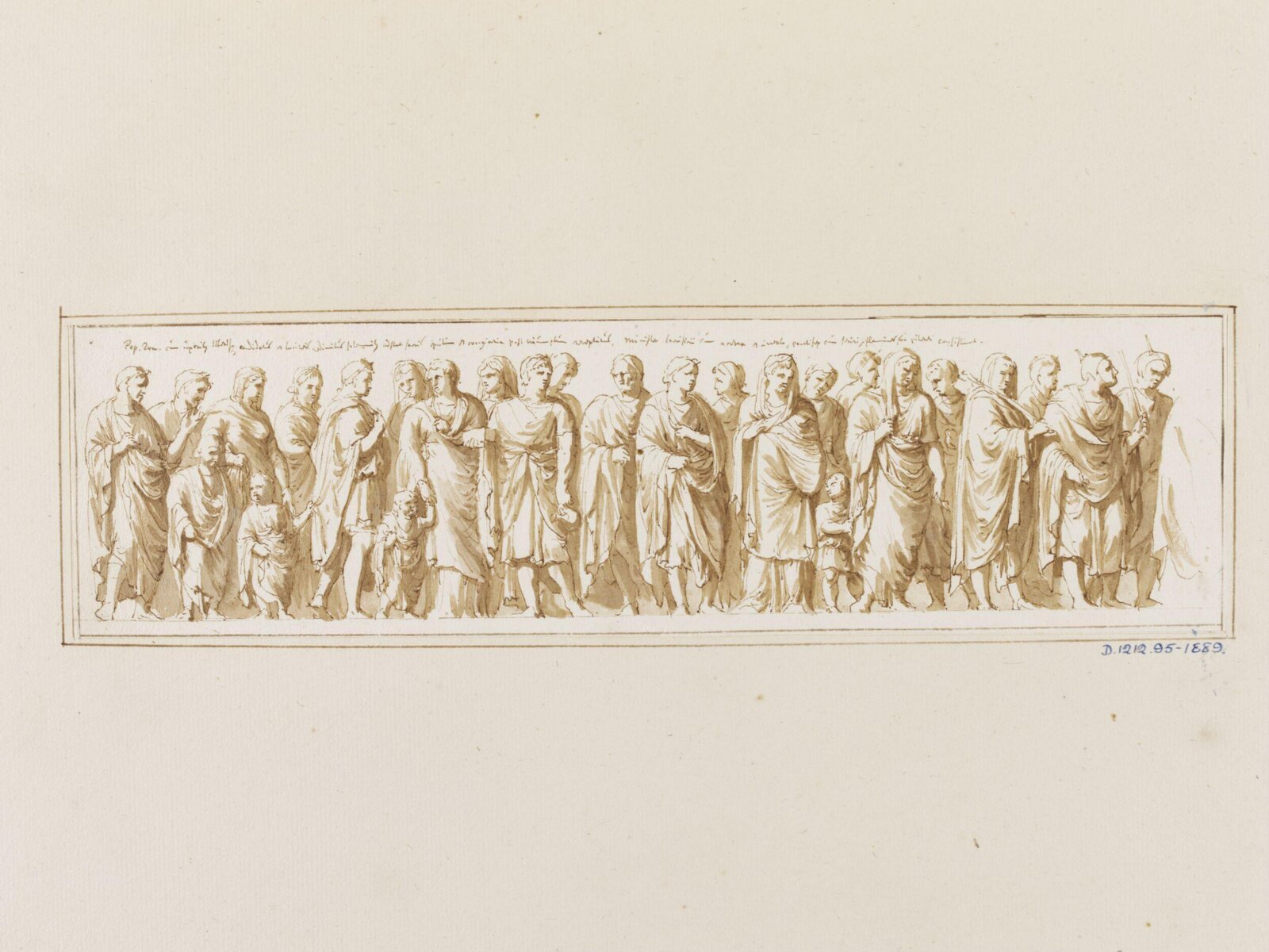 Classical figures on a frieze, Jan de Bisschop, 1628-1671