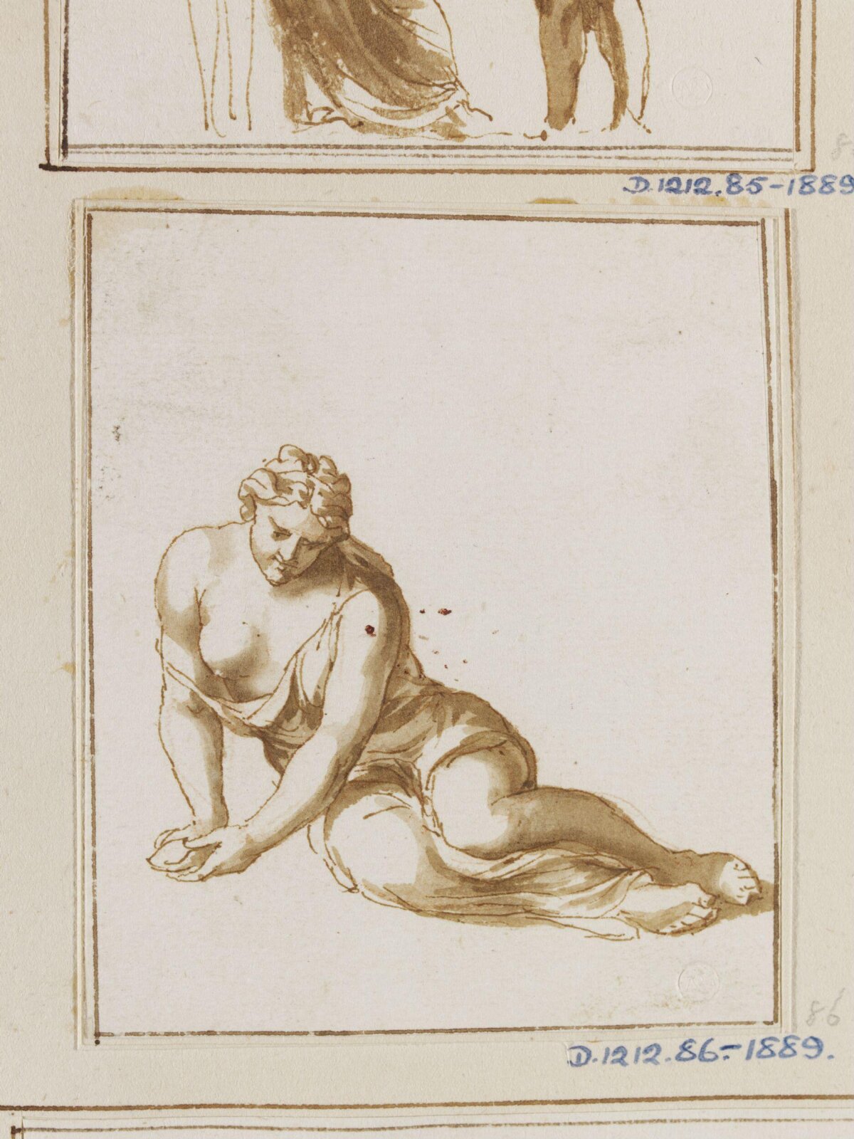Nymph with a seashell, Jan de Bisschop, 1628-1671