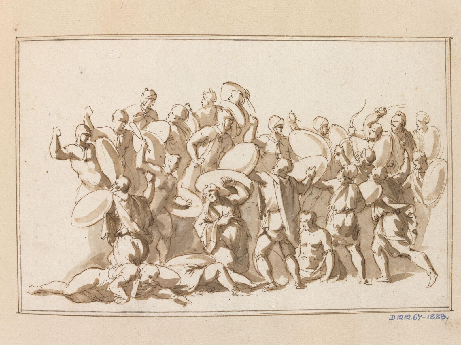 Roman battle scene, Jan de Bisschop, 1628-1671