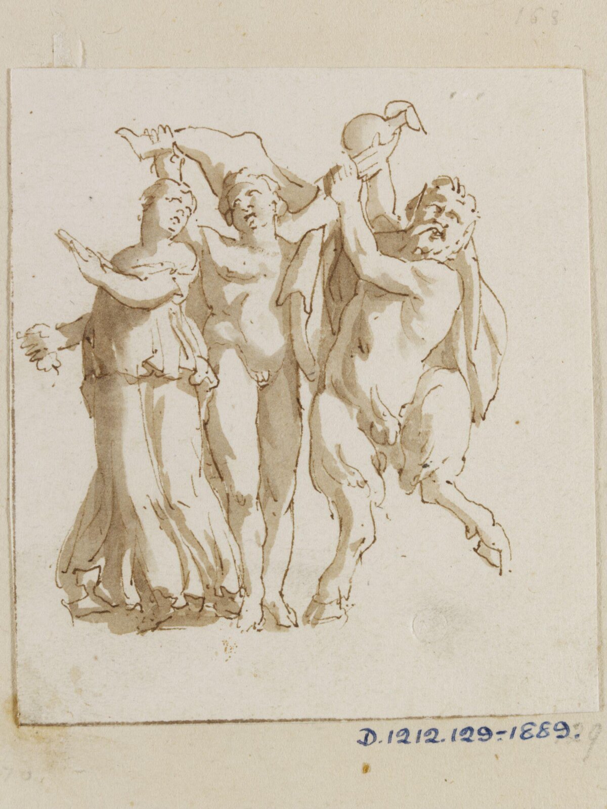 Dancing Satyr and Bacchantes, Jan de Bisschop, 17th century
