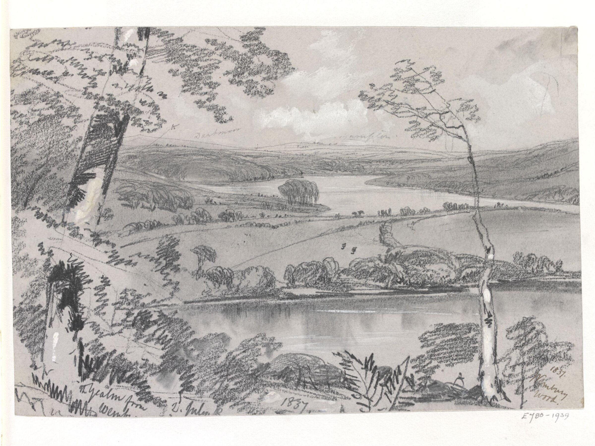 The Yealm from Wembury Wood, Edward Lear, 2 July 1837