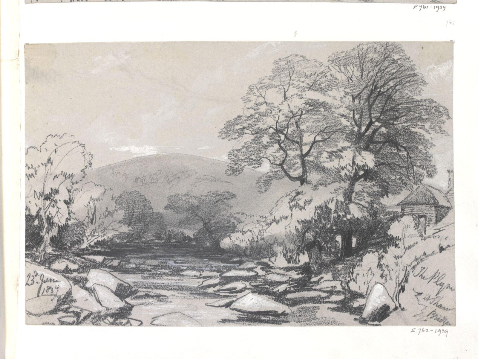 The Plym at Shaw Bridge, Edward Lear, 23 June 1837