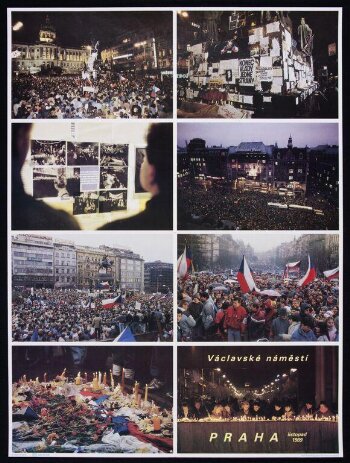 Wenceslas Square Prague, November 1989