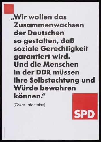 We want to merge German society in such a way that...your self-esteem and dignity can be preserved