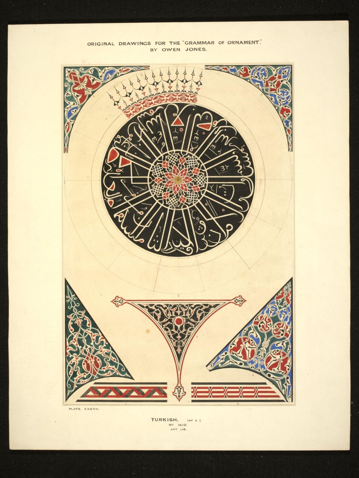 Drawing, Owen Jones, 1856