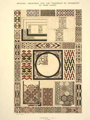 Original drawing for 'The Grammar of Ornament', Owen Jones, 1856
