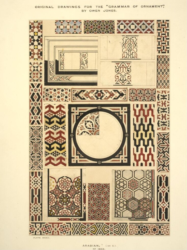 Original drawing for 'The Grammar of Ornament' top image