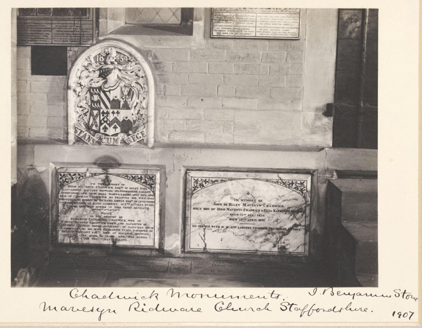 Stone, Benjamin (Sir), National Photographic Record and Survey