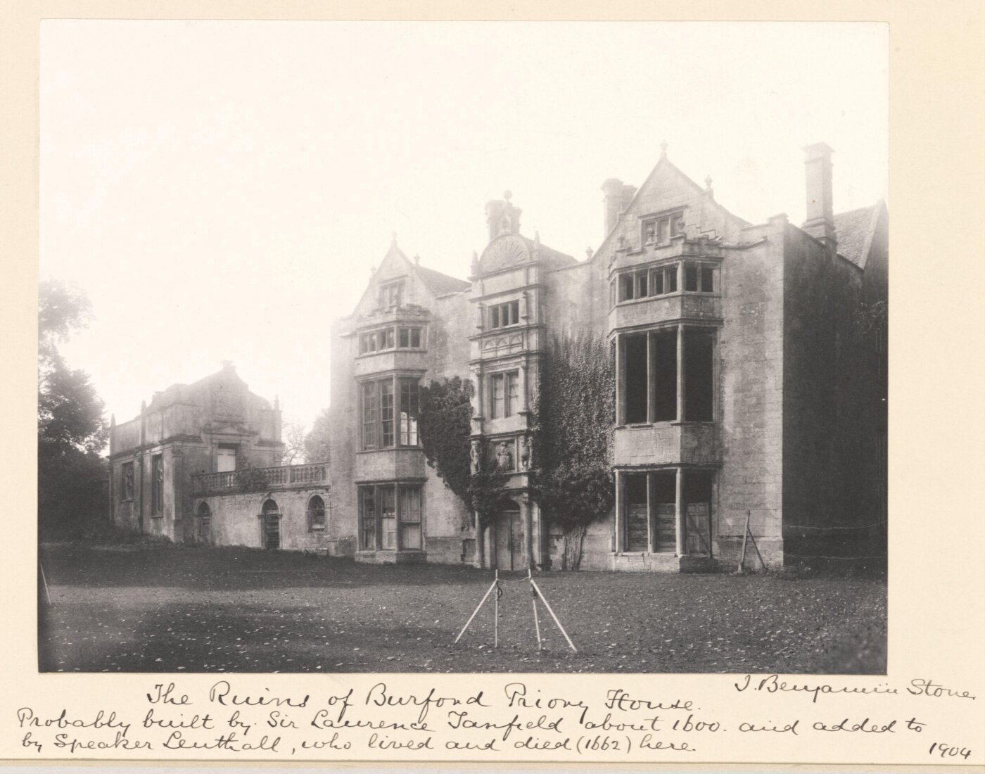 Stone, Benjamin (Sir), National Photographic Record and Survey