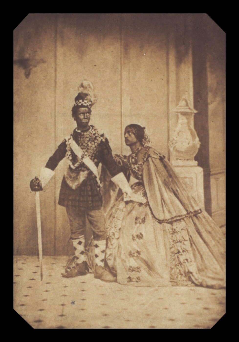 Unknown, James Unsworth and Eugene probably in characters played at Bryant's Music Hall New York, ca.1870