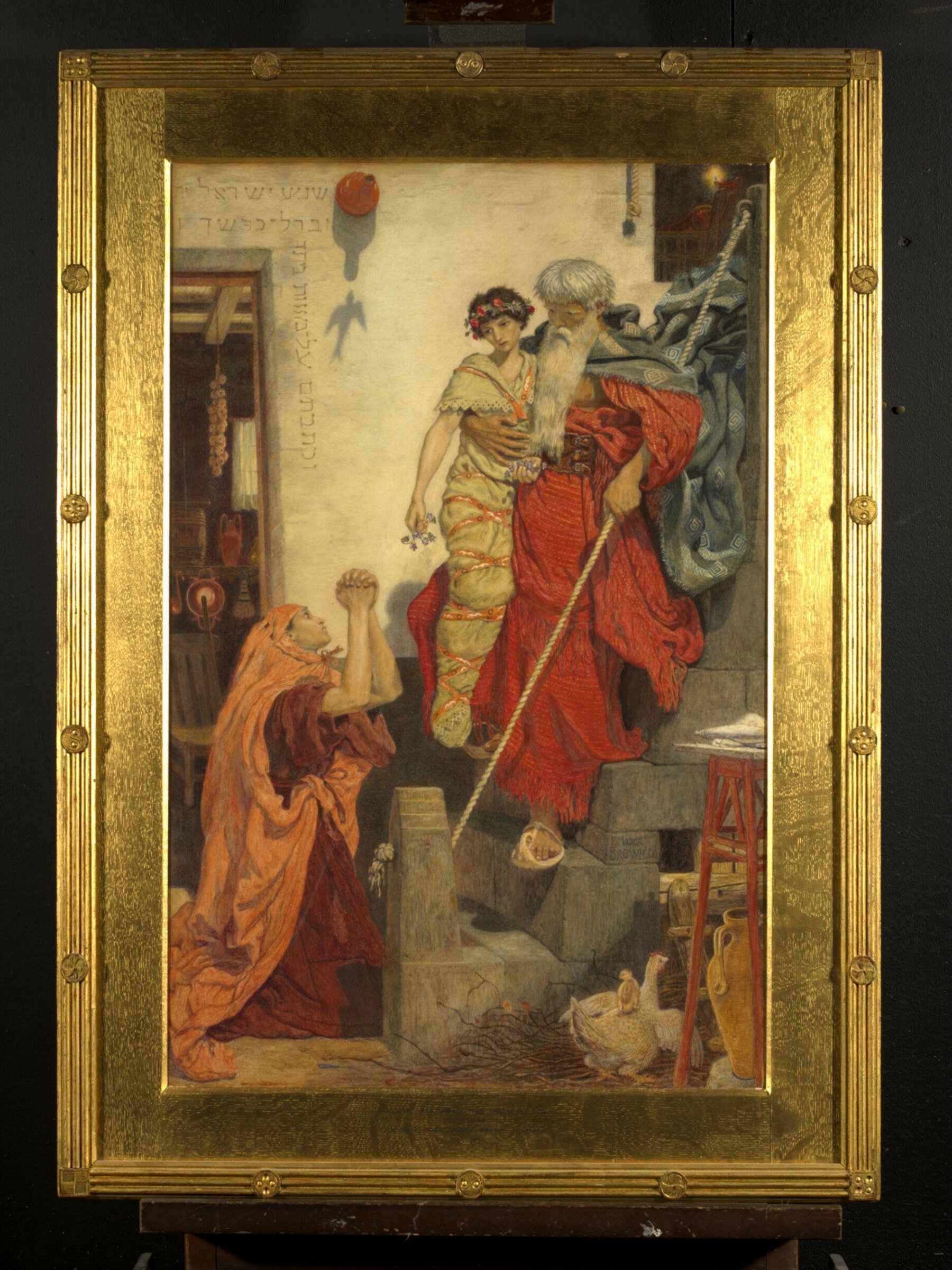 Elijah restoring the widow's son, Ford Madox Brown, 1868