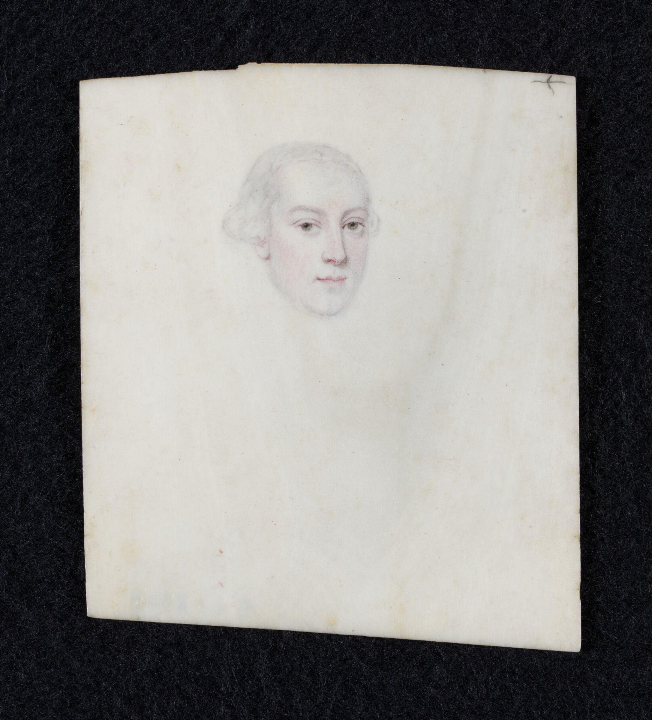 Unfinished portrait of an unknown man, Samuel Finney, ca. 1748