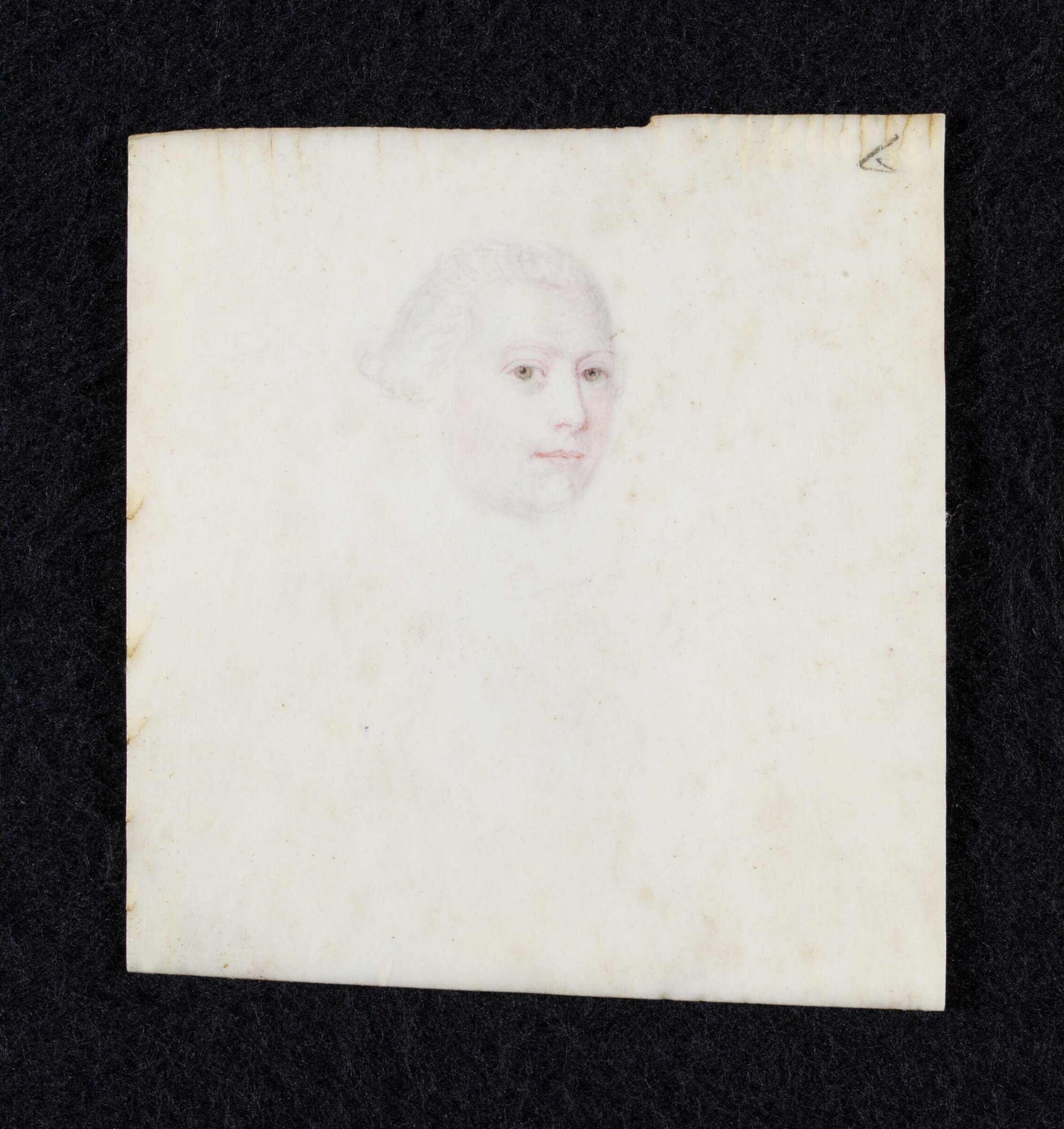 Unfinished portrait of an unknown man, Samuel Finney, ca. 1747-1760