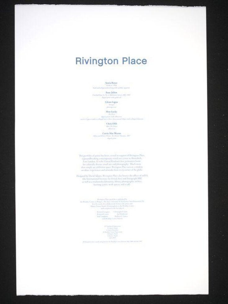 The Rivington Place Portfolio top image