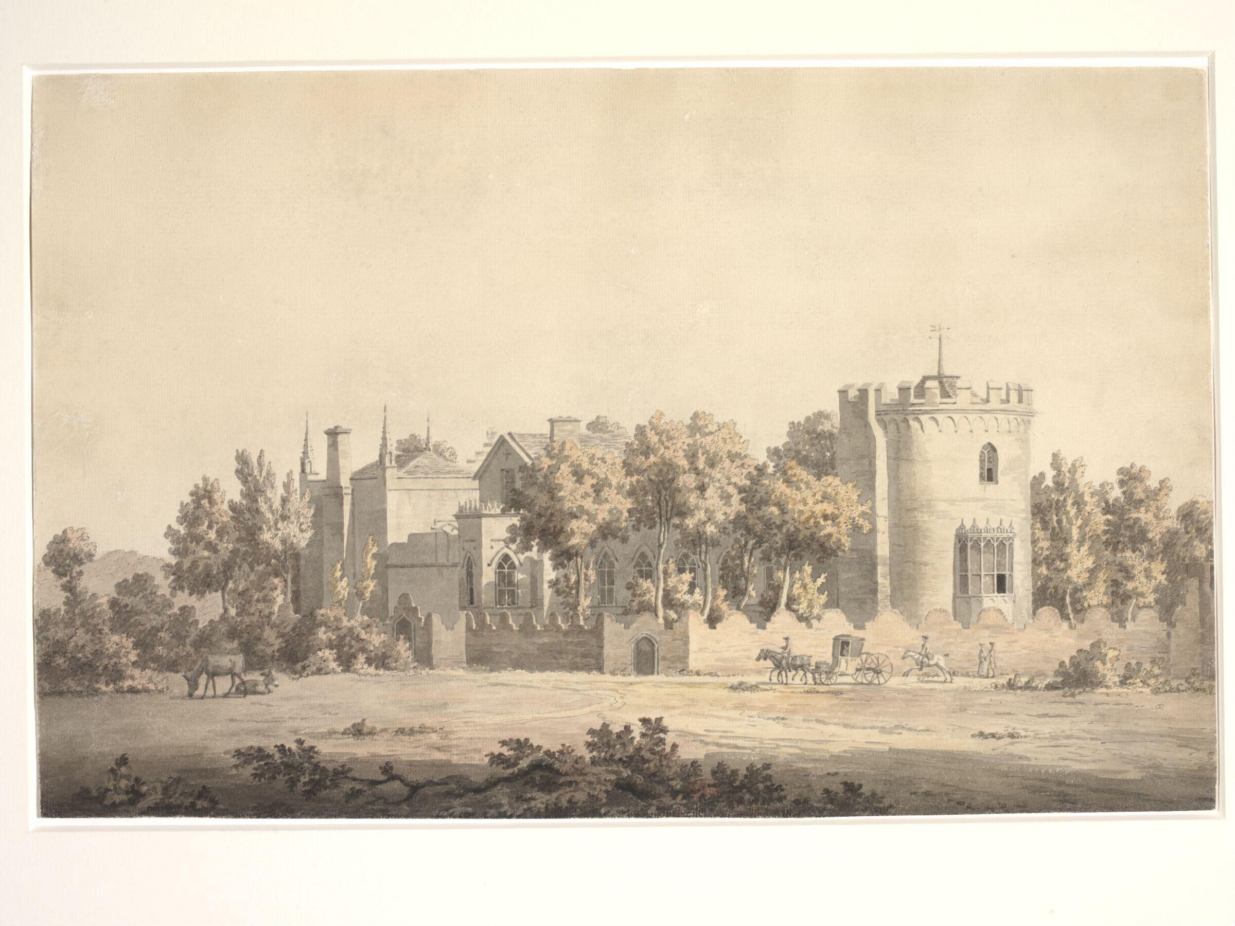 Strawberry Hill, Twickenham, formerly the residence of Horace Walpole, William Marlow, late 18th century-early 19th century