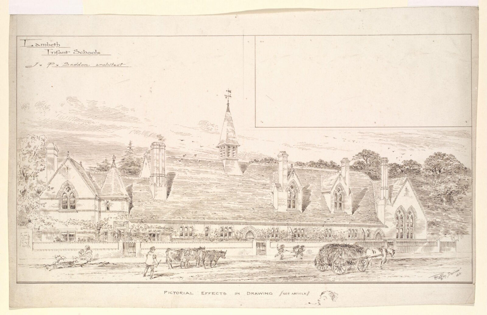 Drawing, Thomas Raffles Davison, 1881