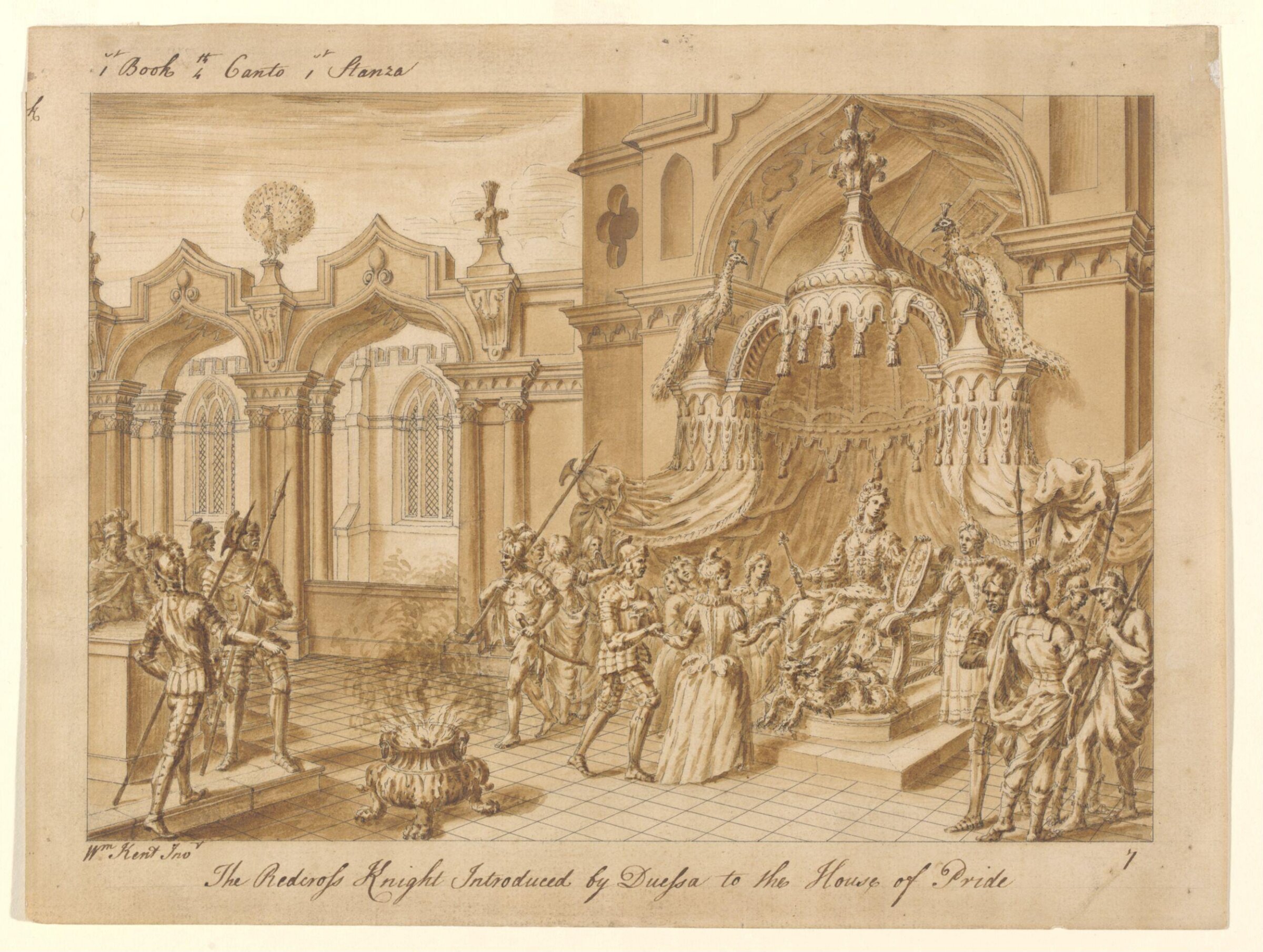 The Redcross Knight Introduced by Duessa to the House of Pride, William Kent, ca. 1730s-1740s