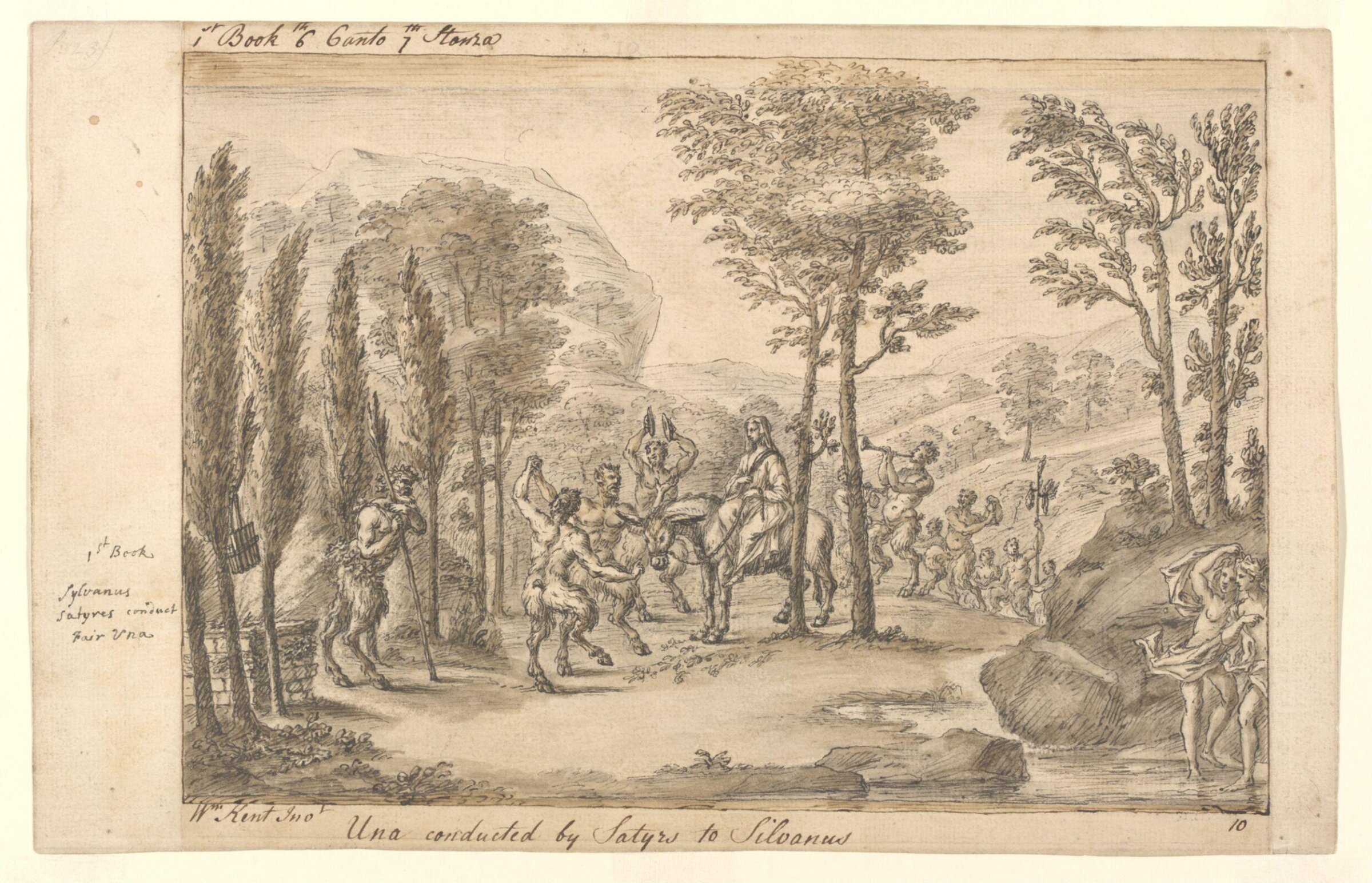 Una conducted by Satyrs to Silvanus, William Kent, ca. 1730s-1740s