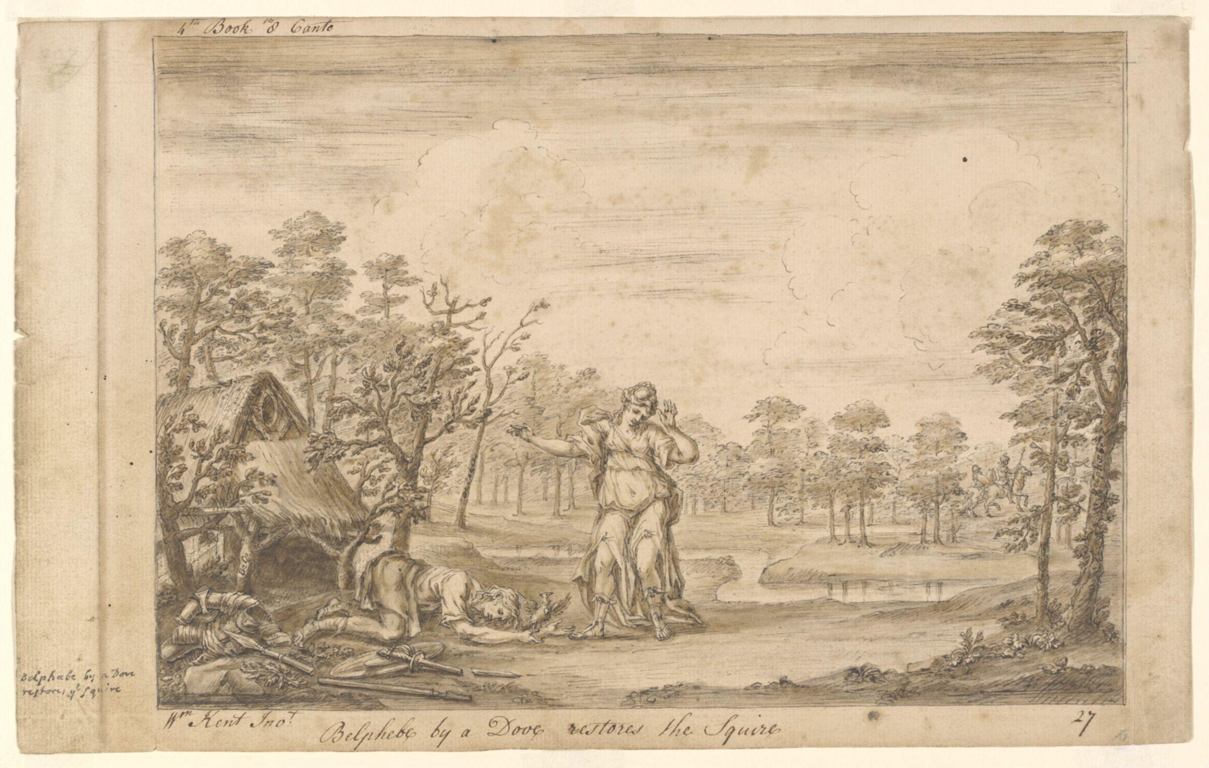 Belphebe by a Dove restore <i>(sic.)</i> the Squire, William Kent, ca. 1730s-1740s