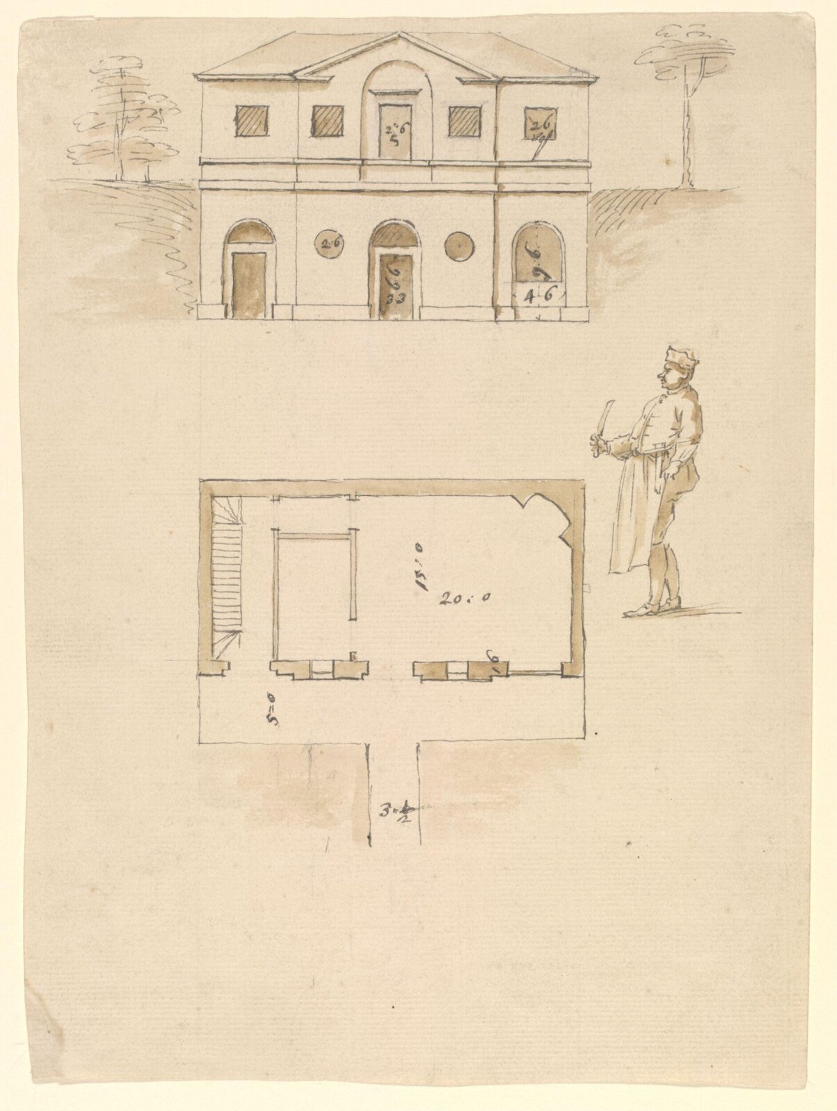 Drawing, William Kent, 18th century