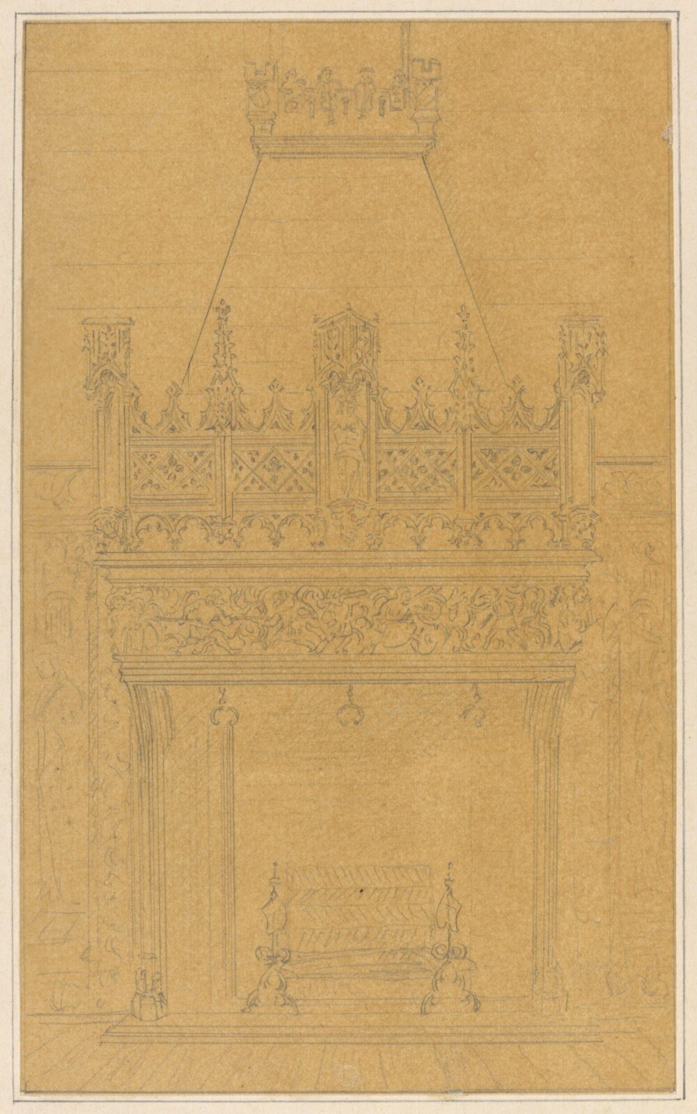 Drawing attributed to Pugin, A.W.N. Pugin