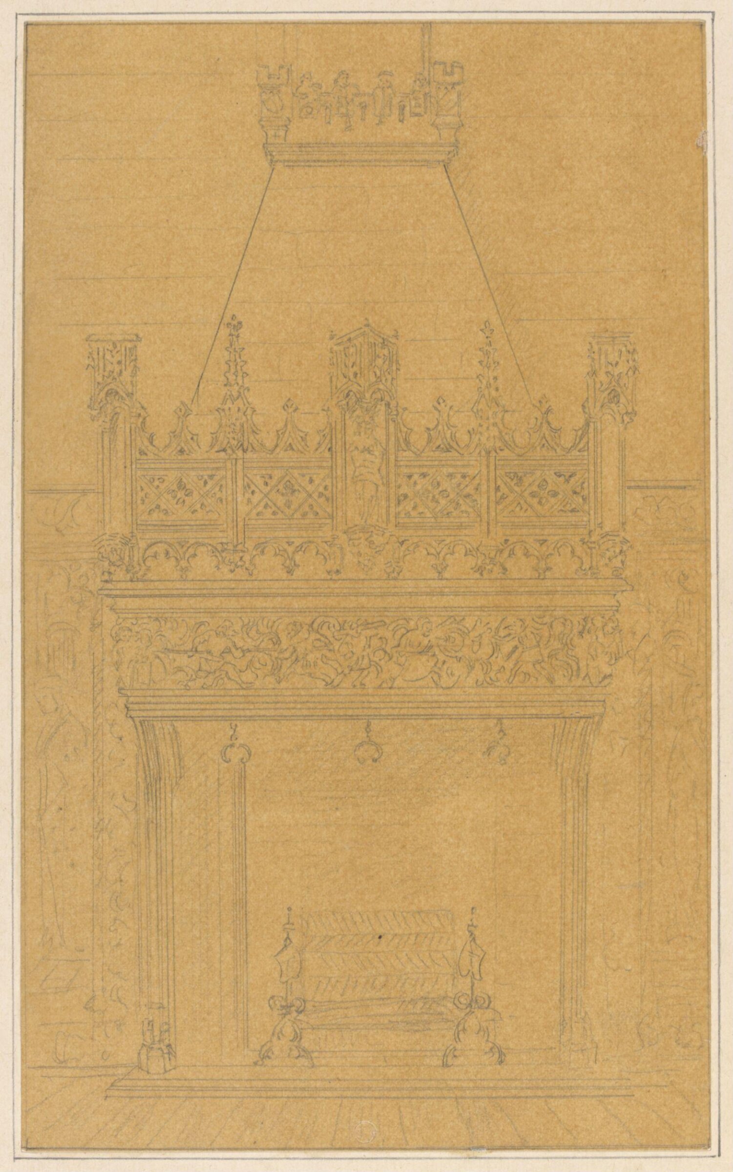 Drawing attributed to Pugin, A.W.N. Pugin