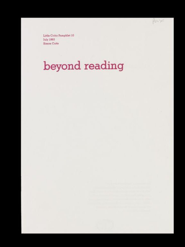 Beyond reading top image