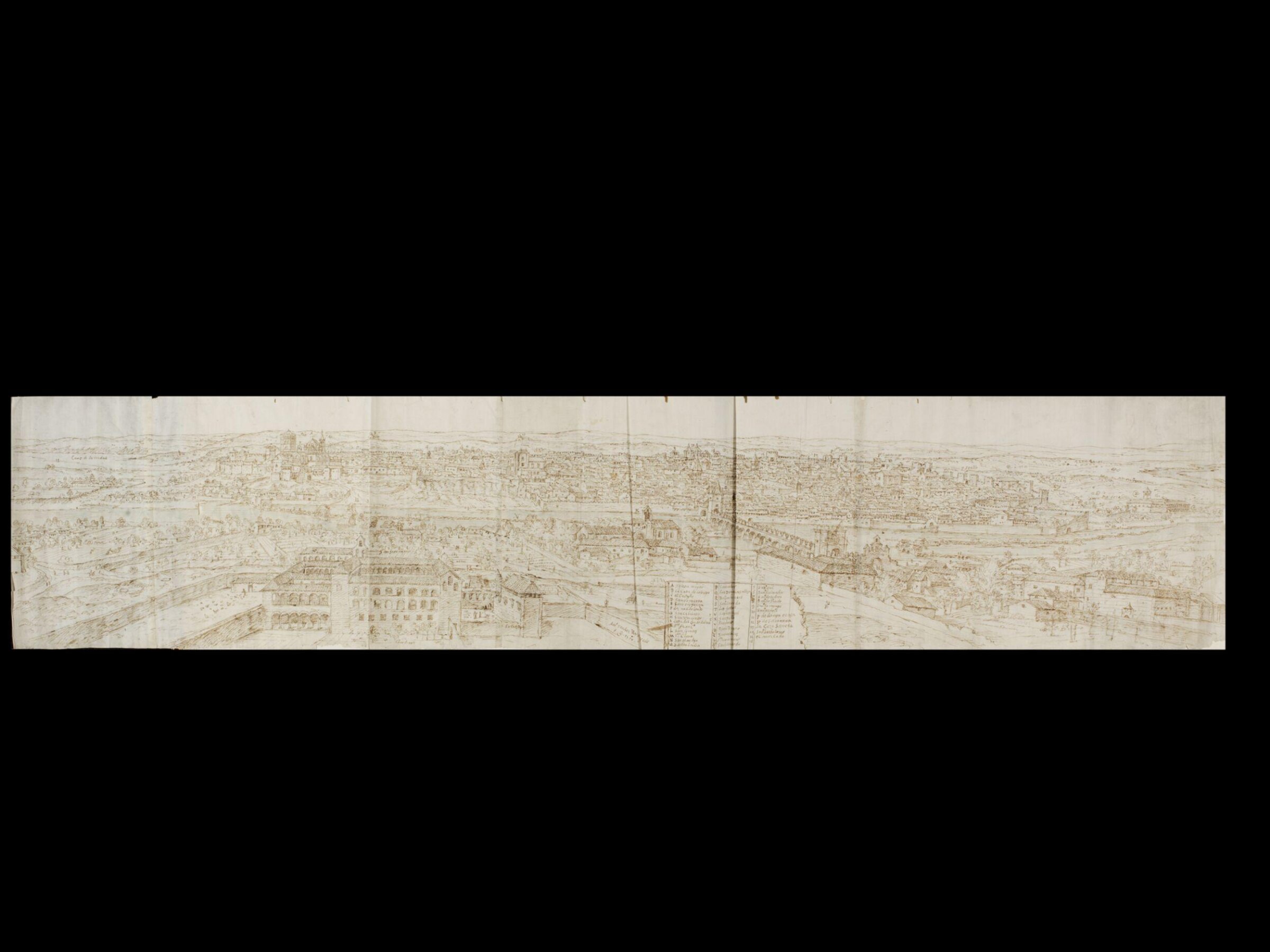 Panoramic View of Zamora, Anton van den Wyngaerde, 1570
