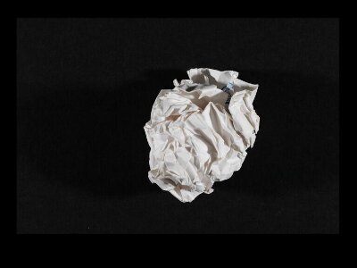 Work no. 88 : a sheet of A4 paper crumpled into a ball