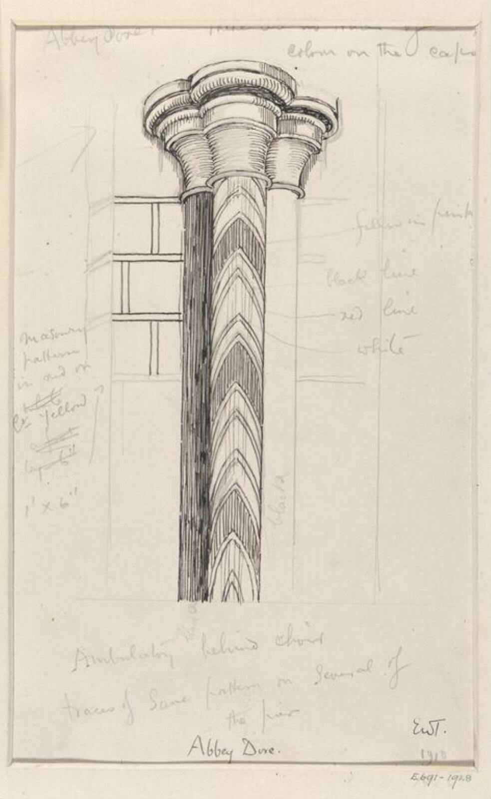 Drawing, Ernest William Tristram, 1910