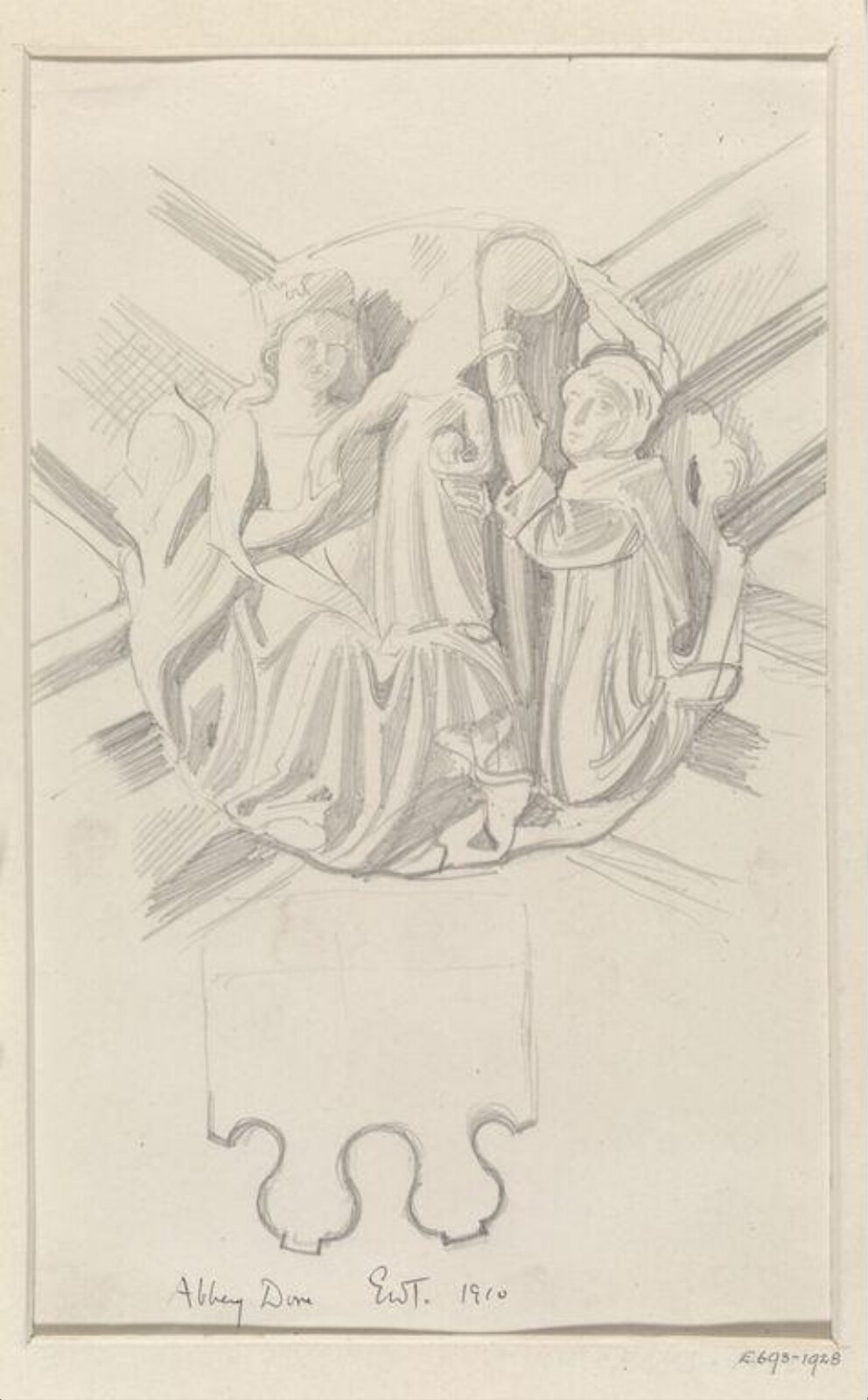 Drawing, Ernest William Tristram, 1910