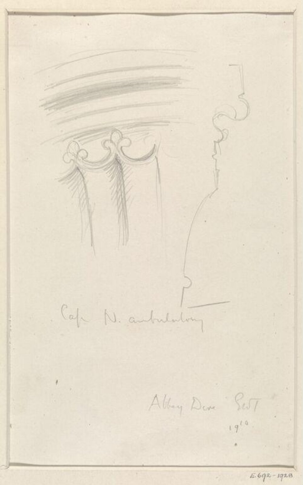 Drawing, Ernest William Tristram, 1910