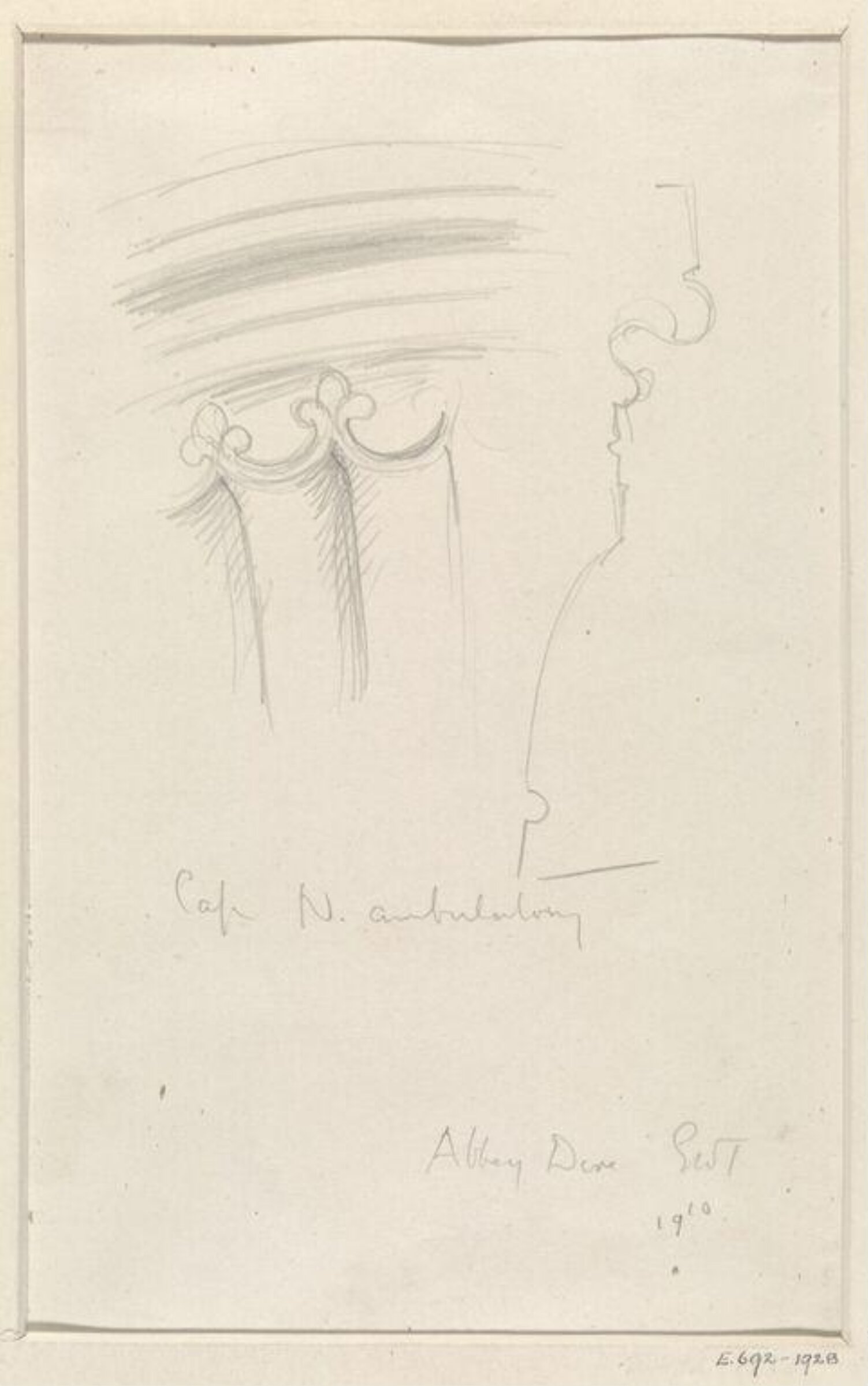 Drawing, Ernest William Tristram, 1910