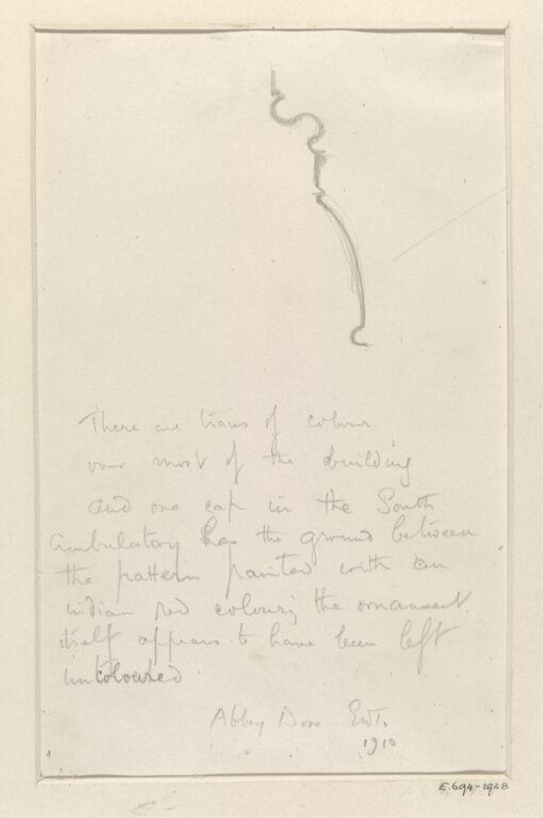 Drawing, Ernest William Tristram, 1910