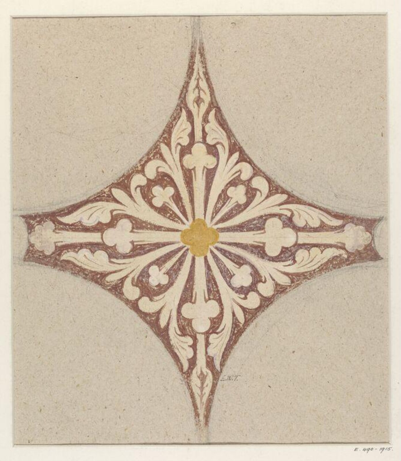 Watercolour drawing, Ernest William Tristram, c.1900s