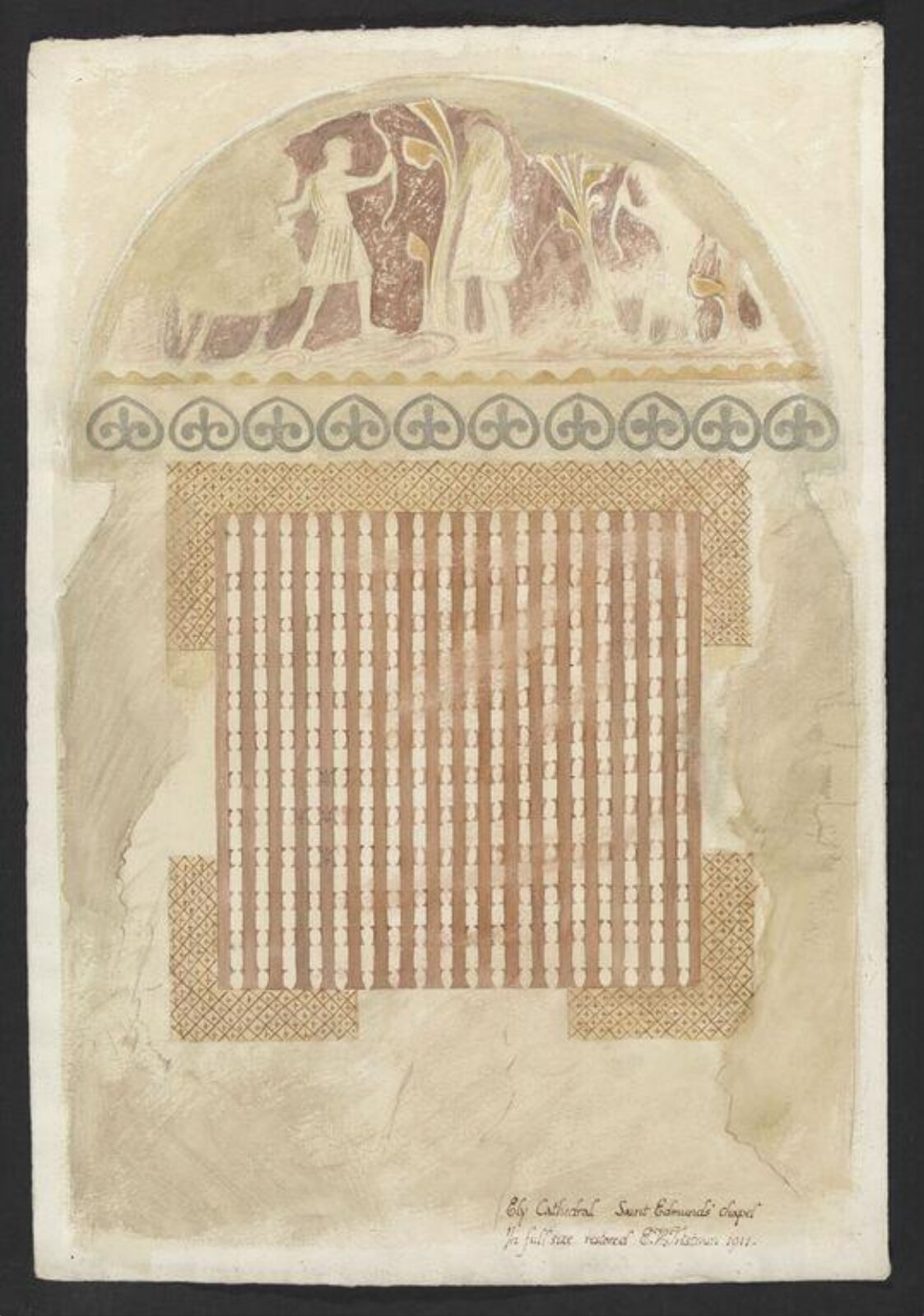 Watercolour drawing, Ernest William Tristram, 1911