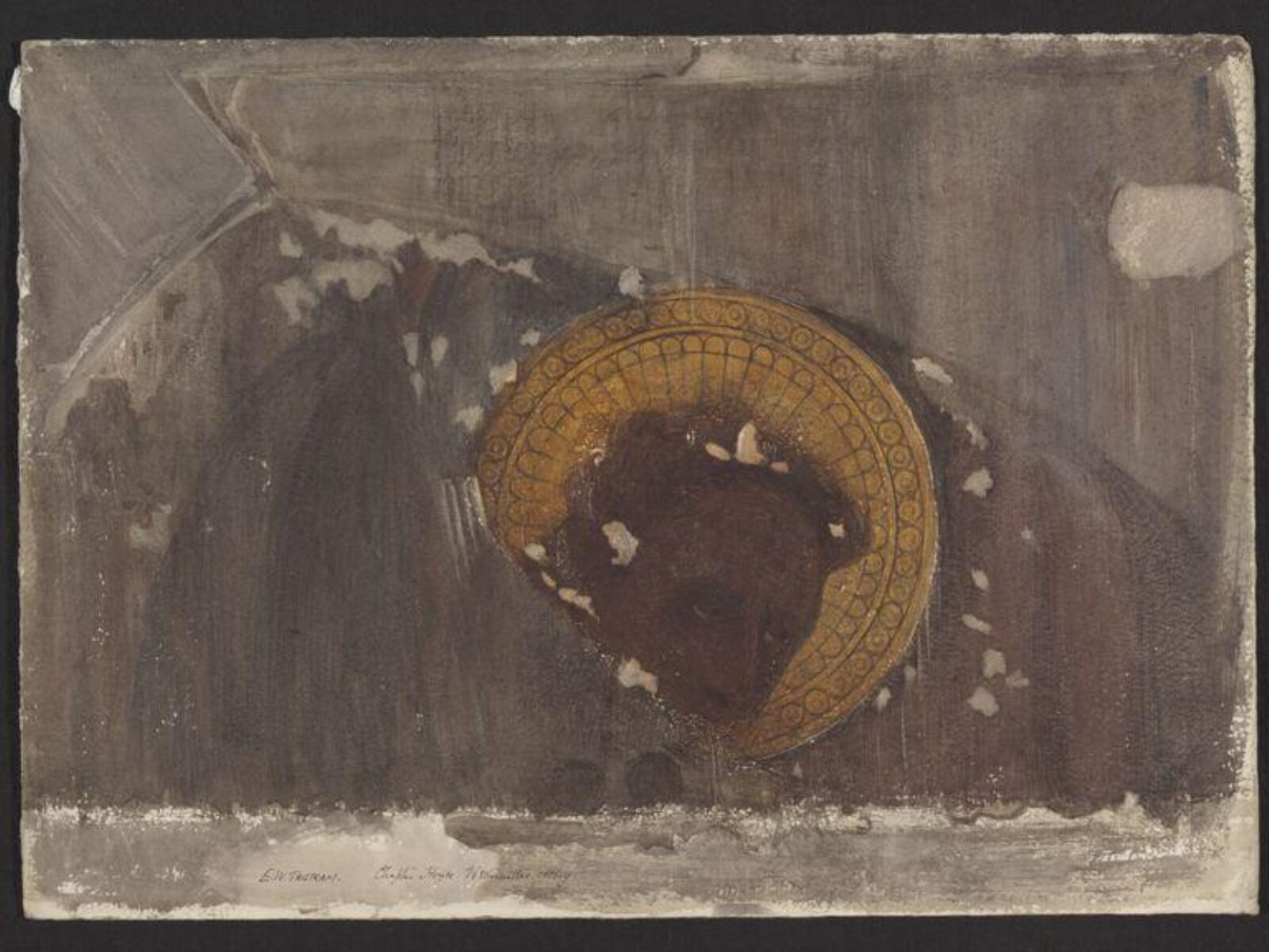 Watercolour drawing, Ernest William Tristram, 1907